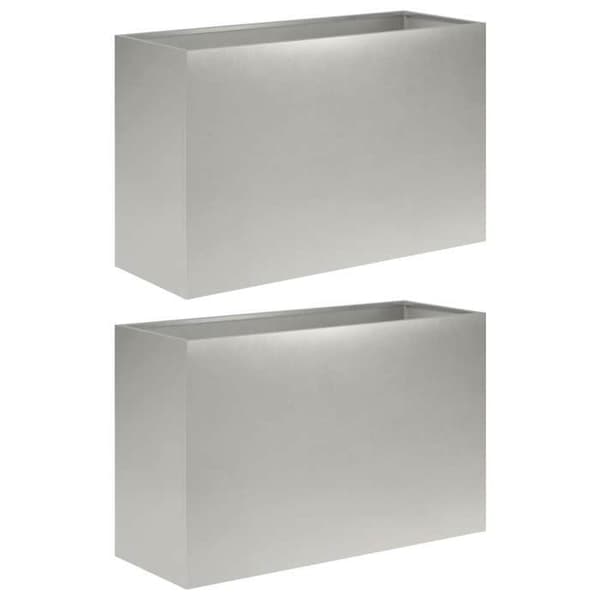 Maison Exclusive - Trädgårdskrukor 2 st Silver 80 x 40 x 50 cm