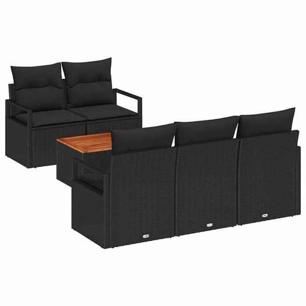 Maison Exclusive - 6-delt have-sofa sæt i sort polyrotin