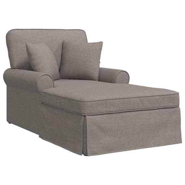 Maison Exclusive - Sängsoffa med kjol 3 pc Taupe tyg 91 x 157 x 91 cm