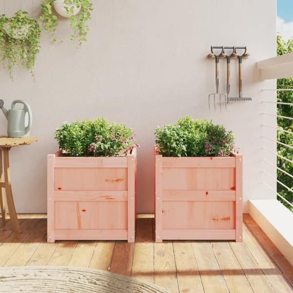 Maison Exclusive - 2 st blomlådor i massiv douglas