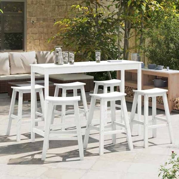 Maison Exclusive - Havebar sæt 6 pc Hvid HDPE Vit