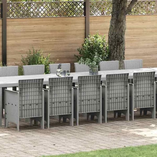 Havemøbel sæt - EKSKLUSIV HUS - Sæt 17 stk - Poly Rattan - Grå - 400x100 cm
