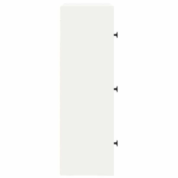 Maison Exclusive - Vit bibliotek 40x24x77 cm ingenjörsträ