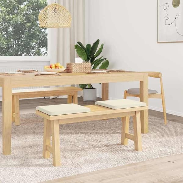 Maison Exclusive - Bänkdyna 2 st Sammetstextur Kräm Djup 35 cm