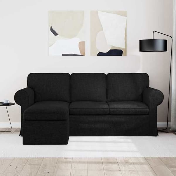Maison Exclusive - Sort Sofa 195 x 138 x 80 cm stof