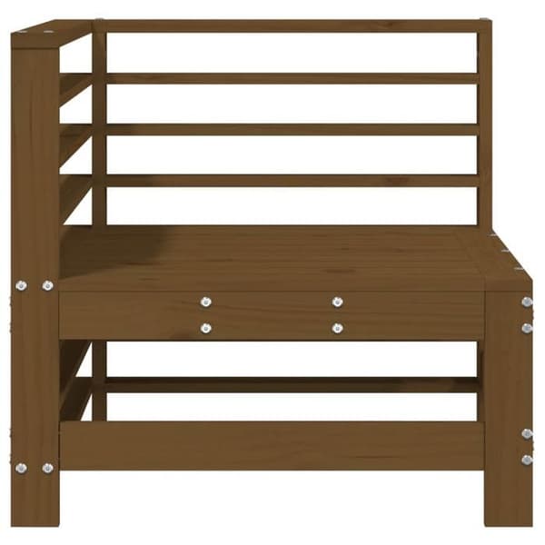 Maison Exclusive - 2 stk. honningbrune hjørnesofaer i solid fyrretræ