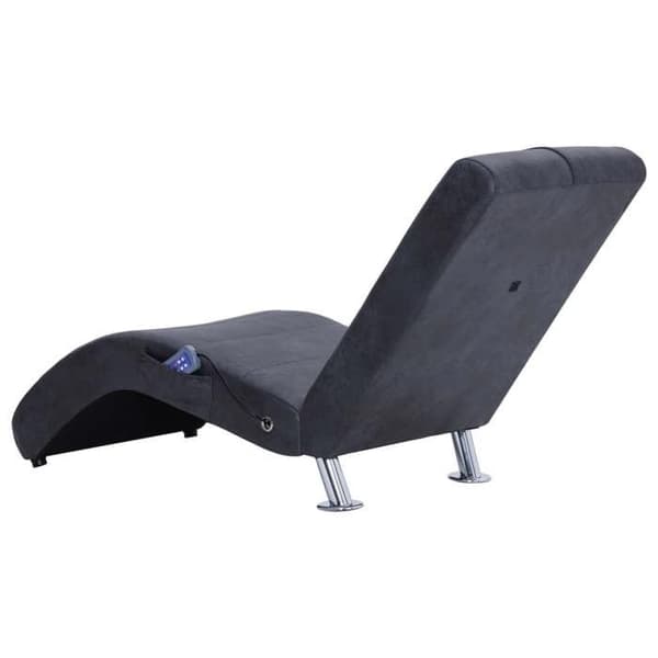 Maison Exclusive - Massagefåtölj med kudde Grå Syntetmocka