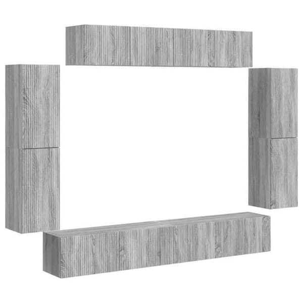 Maison Exclusive - TV-huonekalu 8 kpl Harmaa Sonoma