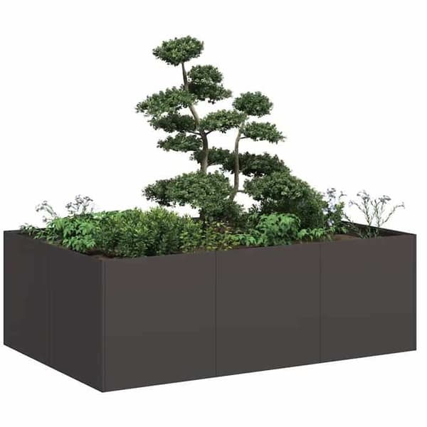 Maison Exclusive - Sort plantekasse 120x80x40 cm stål
