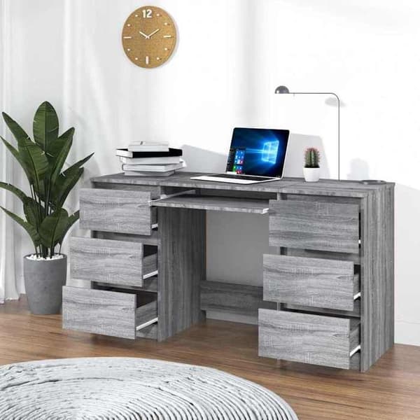 Maison Exclusive - Kontor Sonoma grå 140x50x77 cm Ingenjörsträ