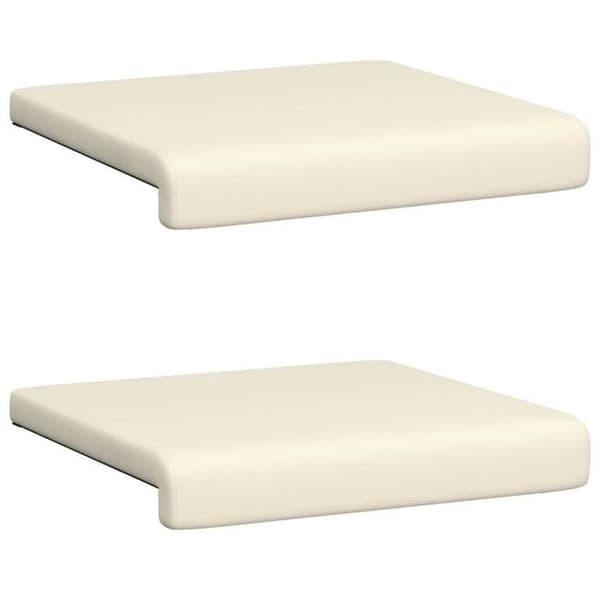 Maison Exclusive - Bänkdyna 2 st Sammetstextur Kräm Djup 35 cm
