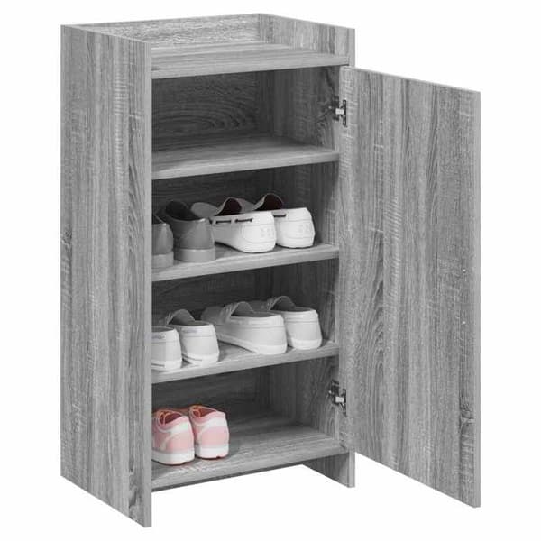 Skoopbevaring - EKSKLUSIV HUS - Sonoma grå - 48 x 36 x 92 cm - 90° døre - Spånplade Sonoma grå