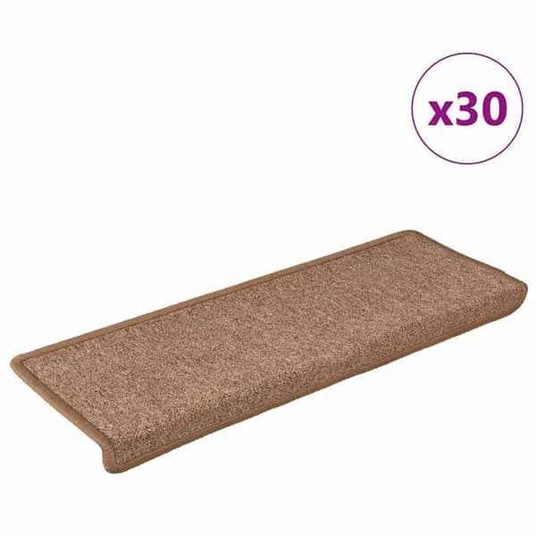Maison Exclusive - Trappe tæppe 30 stykker 65 x 21 x 4 cm Brun Rektangulær kant
