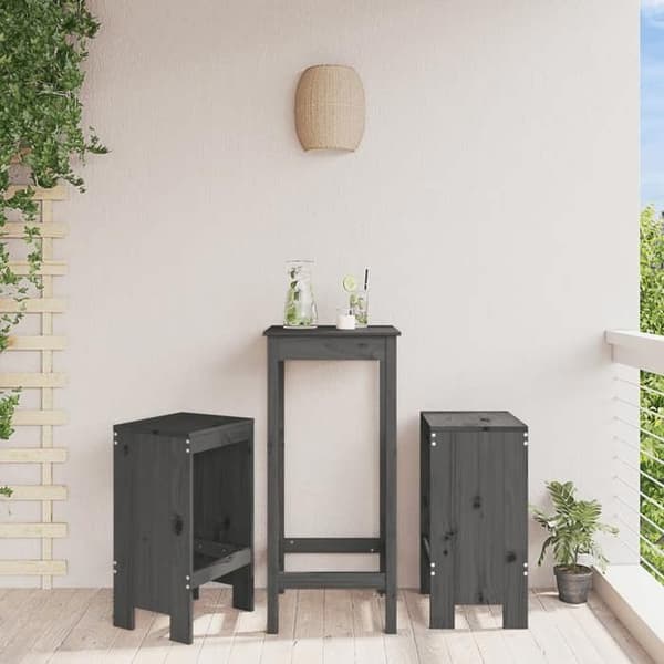 Baari-istuin - MAISON EXCLUSIVE - 40x36x75 cm - Massiivipuu - 2 kappaletta - Jalkatuki