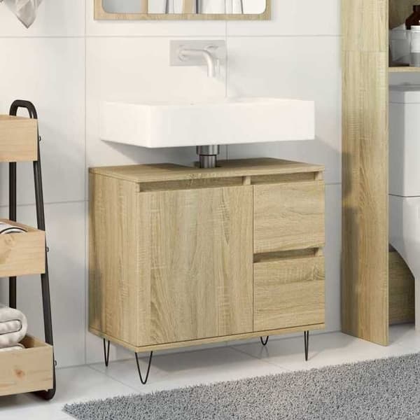 Maison Exclusive - Badrumsskåp ek sonoma 65x33x60 cm
