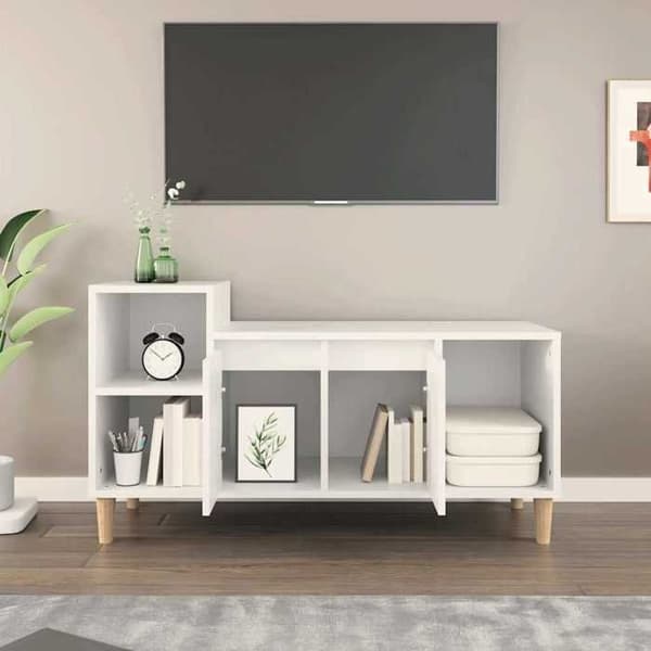 Maison Exclusive - TV-møbel Hvid 100x35x55 cm Ingeniørtræ Vit
