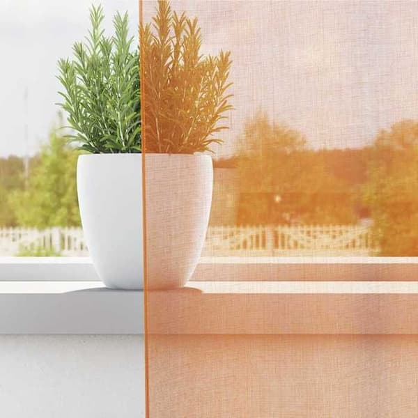 Verho - MAISON EXCLUSIVE - 2 kappaletta - Oranssi - 140 x 225 cm - Polyesteri Apelsin