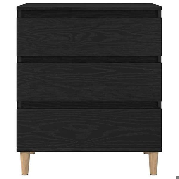 Maison Exclusive - Buffet Sort egetræ 60 x 35 x 70 cm Ingeniørtræ svart ek