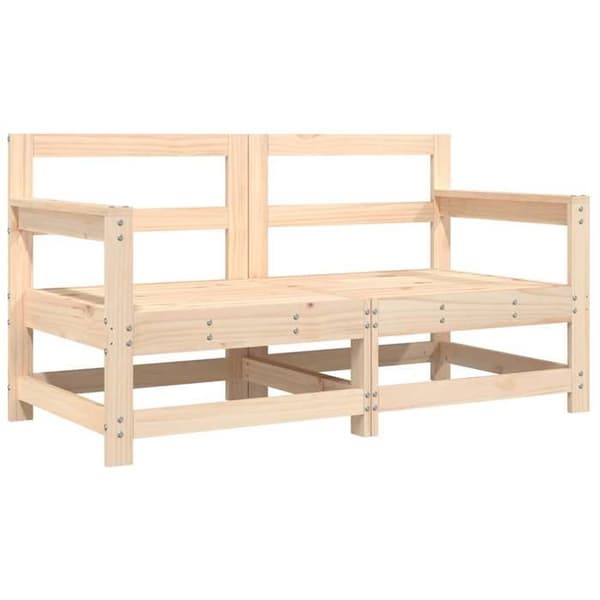 Maison Exclusive - Trädgårdsstolar med kuddar, set om 2, massivt furu