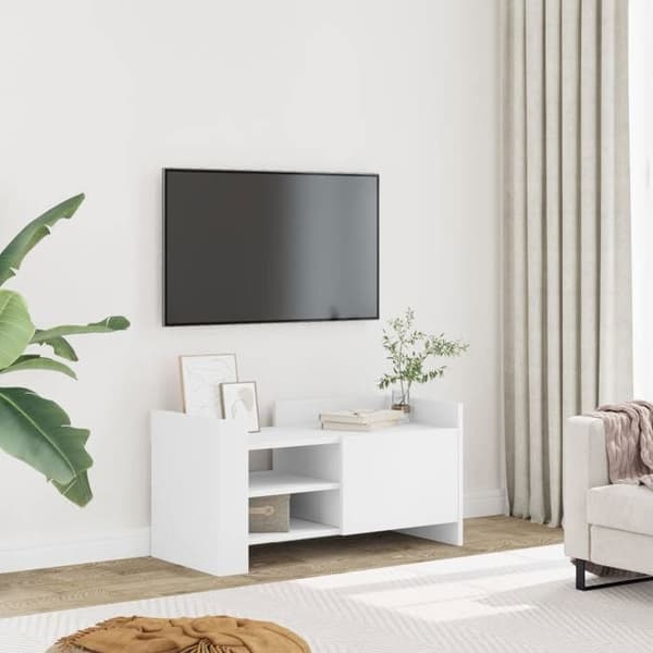 Maison Exclusive - TV-möbel vit 80x35x40 cm ingenjörsträ