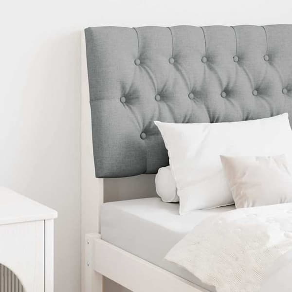Maison Exclusive - Klädd sänggavel Ljusgrå 75 cm Massivt trä