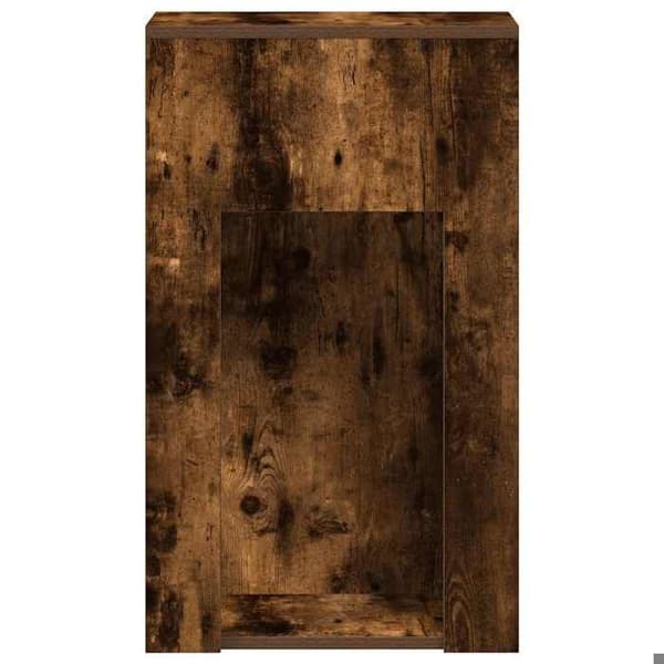 Maison Exclusive - Datorställ med låda i rökig ek 30x44x74 cm