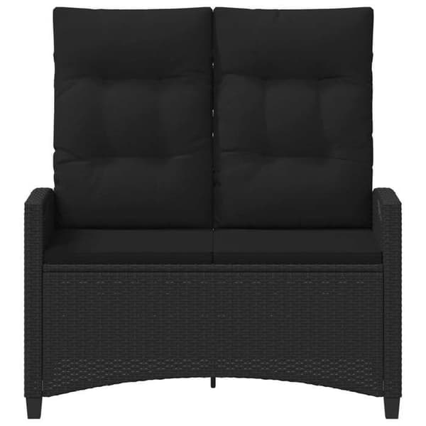Maison Exclusive - Musta puutarhapenkkki 105 x 60 x 112 cm Teräs ja Polyesteri