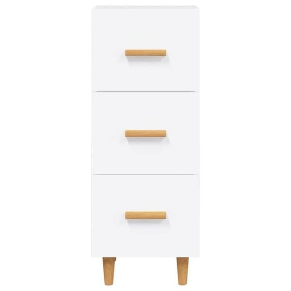 Maison Exclusive - Vit buffé 34,5x34x90 cm ingenjörsträ Vit