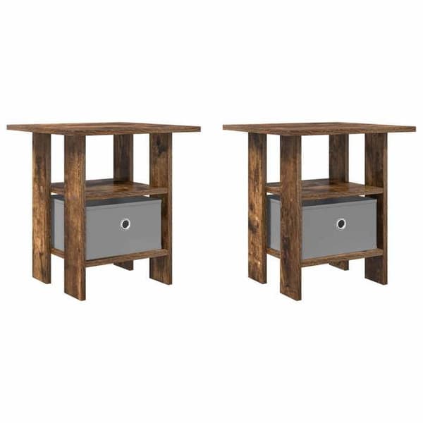 Maison Exclusive - Natbord 2 stk Røget eg 41 x 40 x 45 cm