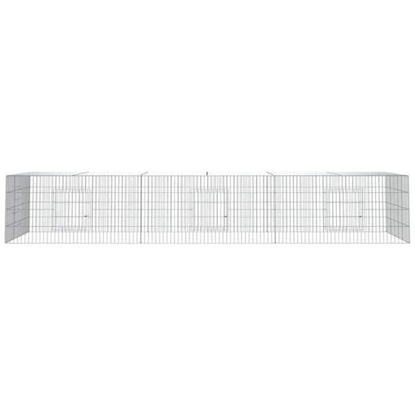 Maison Exclusive - Kaninbur 3 paneler 325x109x54 cm Galvaniserat stål Silver