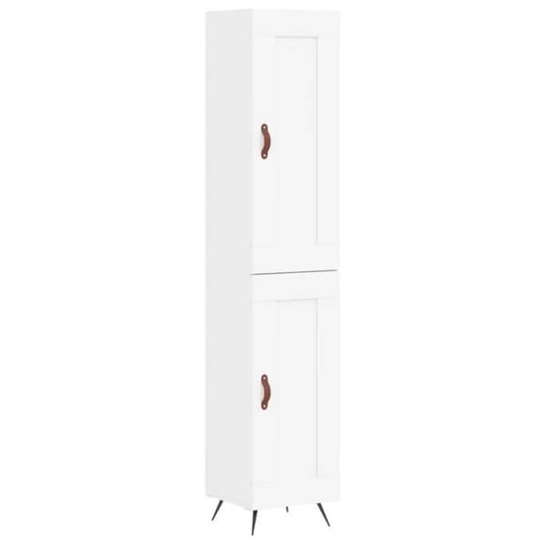Maison Exclusive - Buffé hög Vit 34,5x34x180 cm Ingenjörsträ