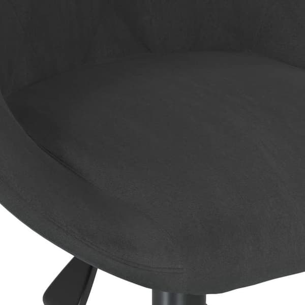 Maison Exclusive - Musta samettinen ruokasalin pyörivä tuoli