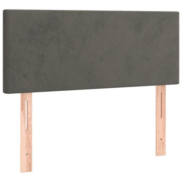 Maison Exclusive - Seng med lameller og madras Grå mørk 120x200cm Velour