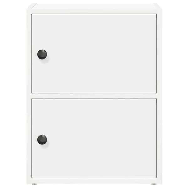 Maison Exclusive - Vit bibliotek 40x24x52 cm ingenjörsträ