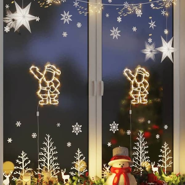 Maison Exclusive - Julelys silhuet af julemanden 2 stk 35 LED