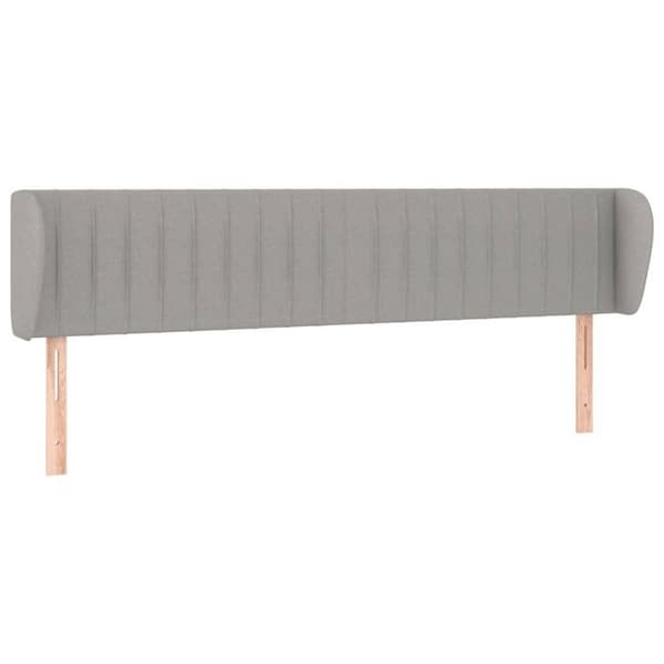 Maison Exclusive - Päätylevy korvilla Vaaleanharmaa 203x23x78/88 cm Kangas ljusgrått