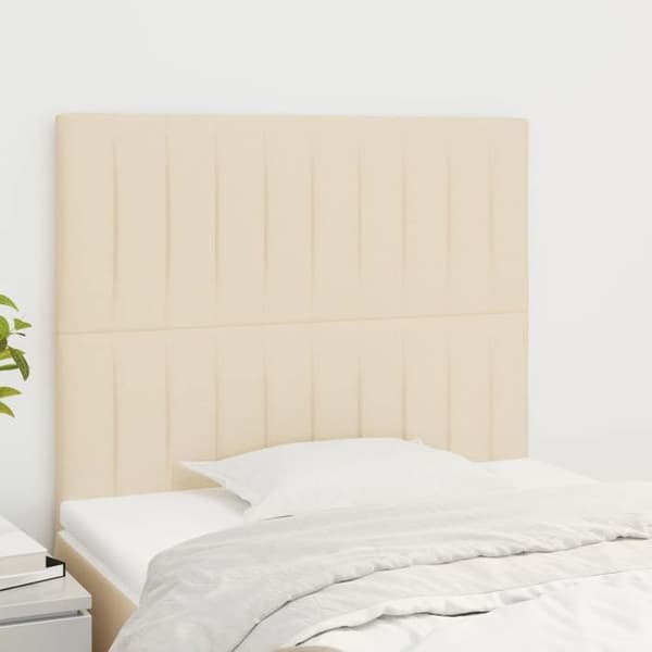 Sänggavel - Maison Exclusive - Kräm - 90 x 5 x 118/128 cm - Polyester tyg, justerbar höjd Grädde