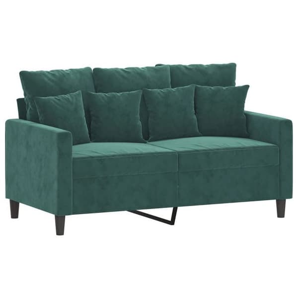 Maison Exclusive - Sæt af 3 sofaer med puder Mørkegrøn Velour
