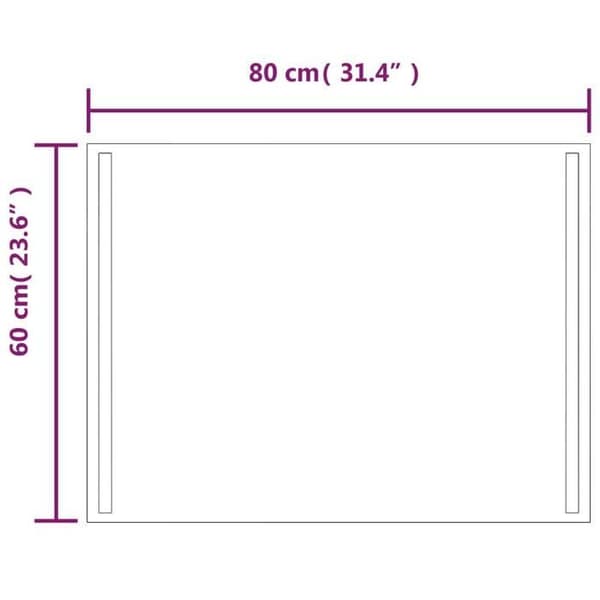 Maison Exclusive - LED-badrumsspegel 60x80 cm