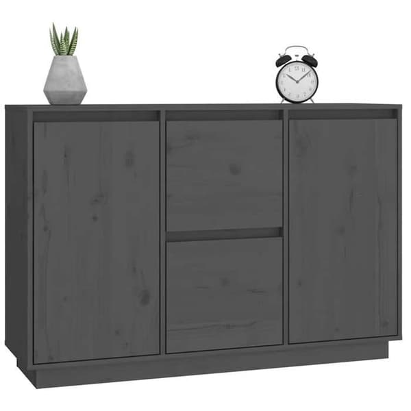 Maison Exclusive - Buffet Grå 111x34x75 cm Massivt fyrretræ