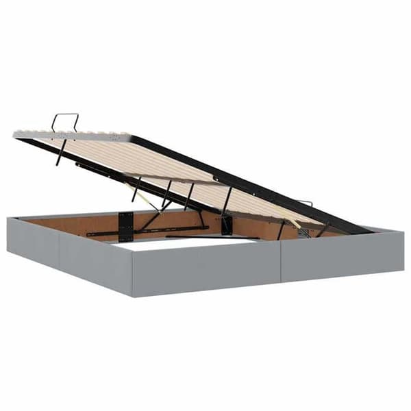 Litskåp - EXKLUSIVT HUS - 160 x 200 - Ljusgrå - Konstläder - Hydraulisk mekanism Ljusgrått