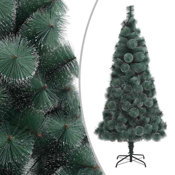 Kunstig juletræ - EKSKLUSIV HUS - 150 cm - Grøn - Grene med hvide spidser - Stålbase Grön