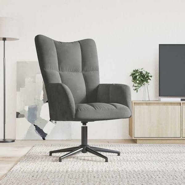 Maison Exclusive - Mørkegrå Velour Relax stol