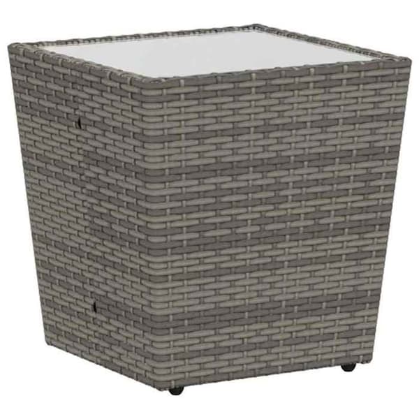 Maison Exclusive - Bistro trädgårdsmöbelset 3 pc Grå polyrotin