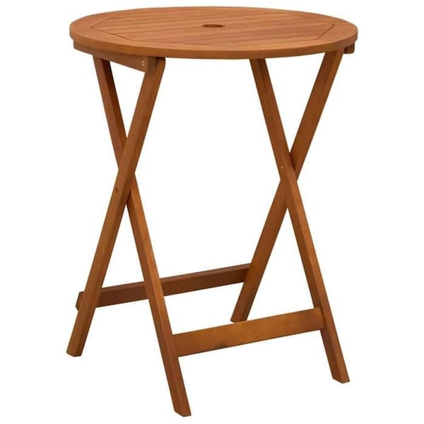 Maison Exclusive - Sammenklappeligt havebord Ø60x75 cm i solid eucalyptus træ