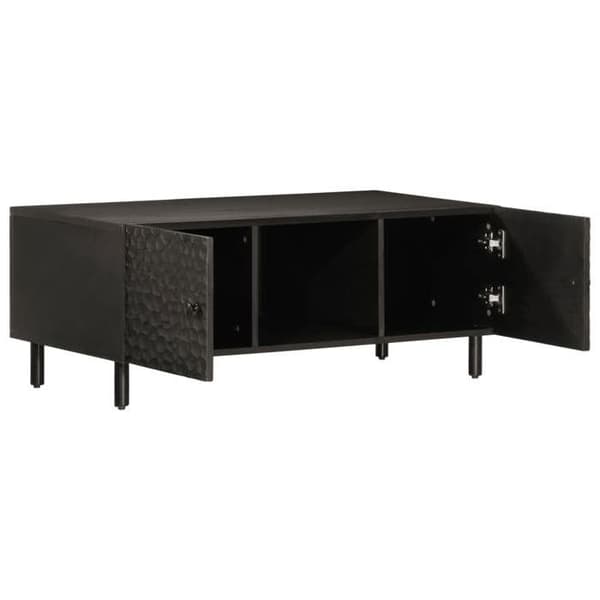 Maison Exclusive - Sort sofabord 100x54x40 cm i massivt mangotræ