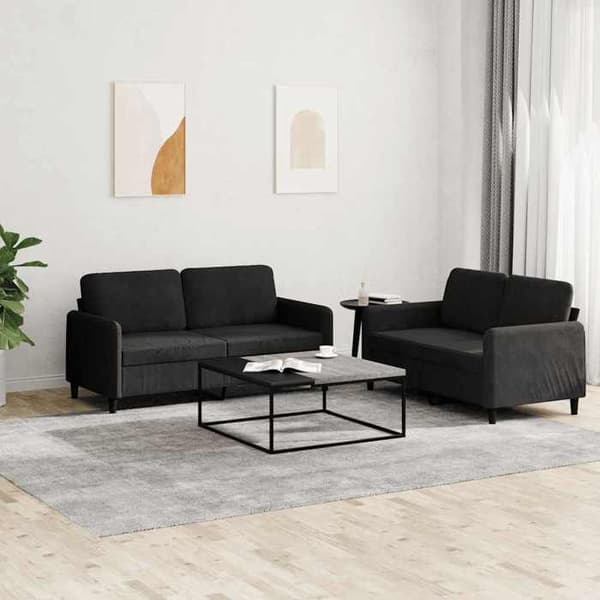 Maison Exclusive - Sæt af 2 sofaer i sort velour