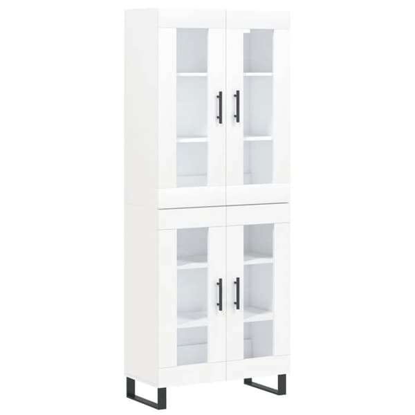 Maison Exclusive - Buffé hög Vit 69,5x34x180 cm Ingenjörsträ