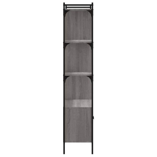 Maison Exclusive - Bibliotek med sonoma grå døre 76,5x30x154,5 cm