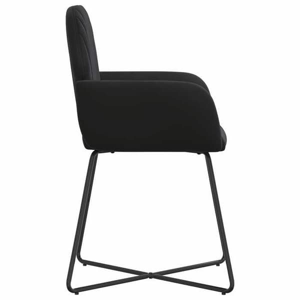 Maison Exclusive - Matstolar 2 st Sammet Svart 55 x 50 x 84 cm